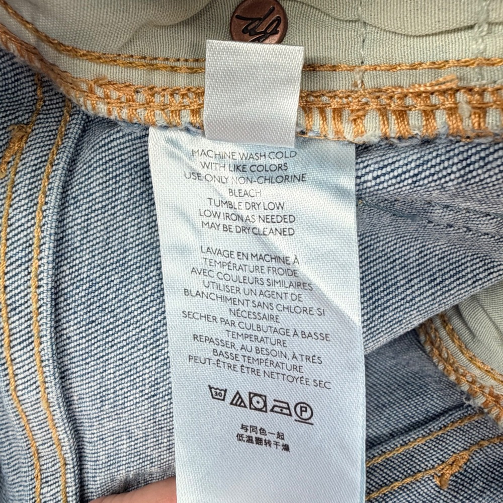 Free People We The Free Skinny Jeans Womens‎ 24 Light Blue Distressed Raw Hem - Picture 6 of 9